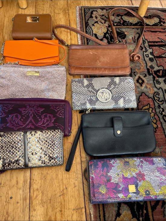 Michael Kors Handbags - BUNDLE OF 9 Kors snakeskins/leather/ sm crossbody Black Leather Wristlet Wallet